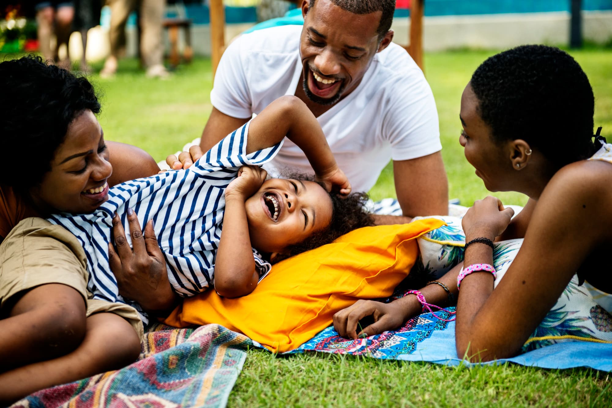 Happy family enjoying time together